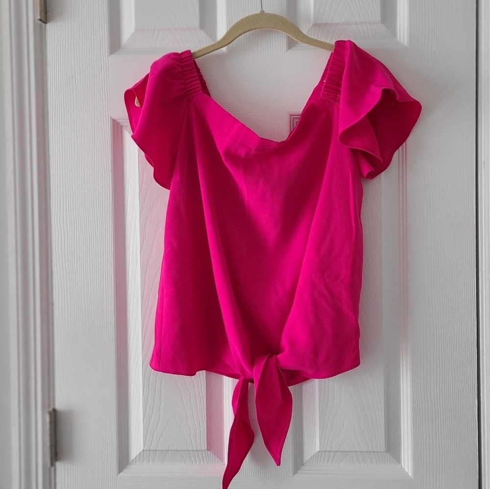 Amanda Uprichard Tie Front Blouse - Picture 5 of 5